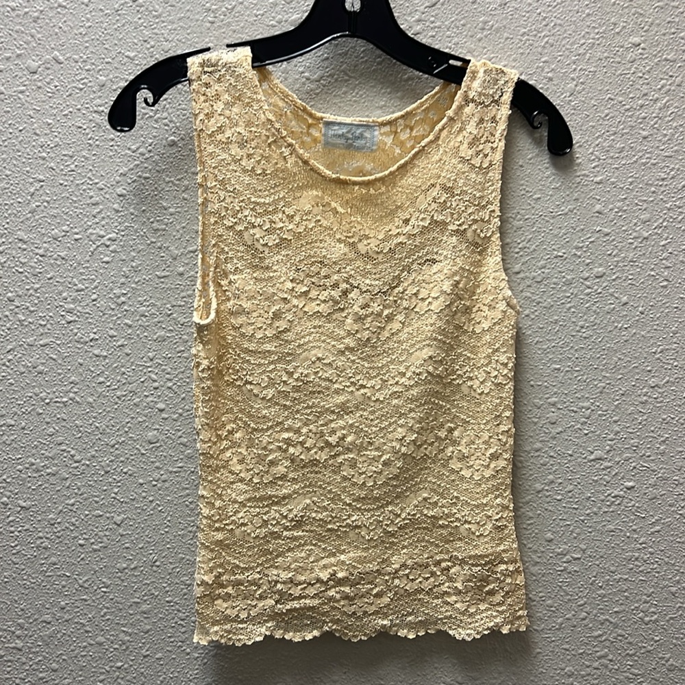 Hanky Panky Romantic Delicate Lace Cardigan and Tank Top Set Size S